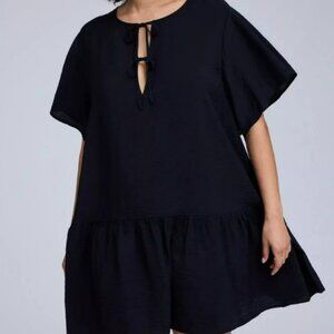 TORRID BELLE ISLE SIZE 6X 30 BLACK DRESS POPOVER